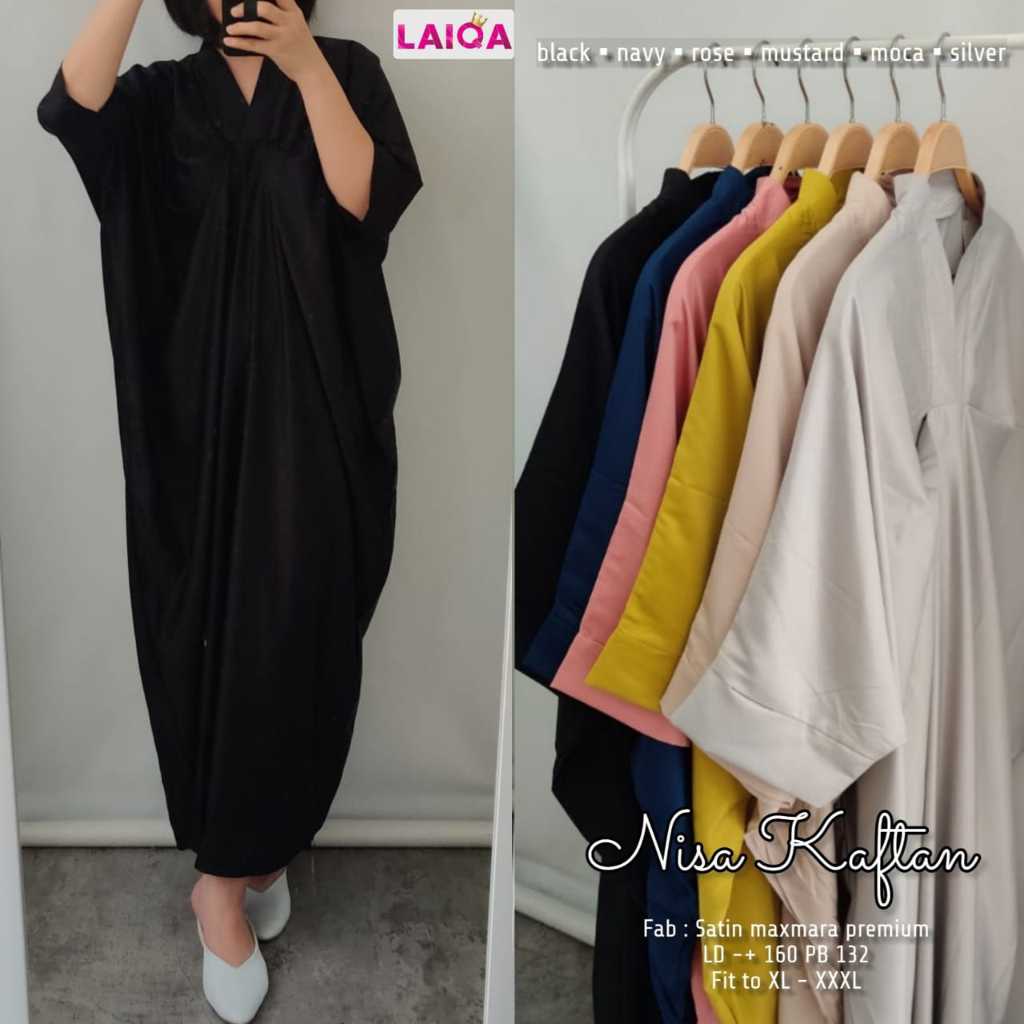 [SALE PROMO] KAFTAN LEBARAN POLOS MURAH VIRAL || KAFTAN MURAH MOTIF POLOS BAHAN SATIN MAXMARA PREMIU
