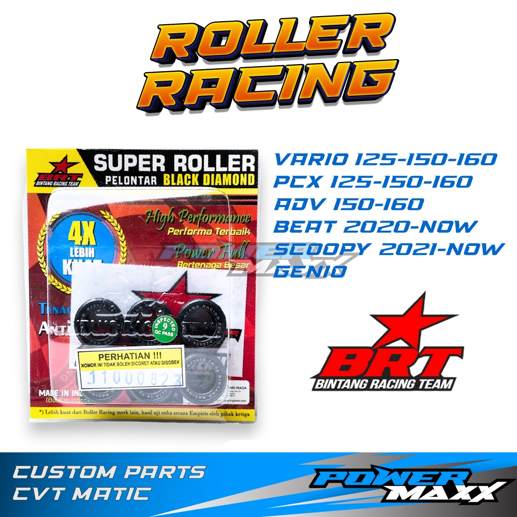 ROLLER DIAMOND BRT RACING pcx vario adv 125 150 160 beat 2020 scoopy 2021
