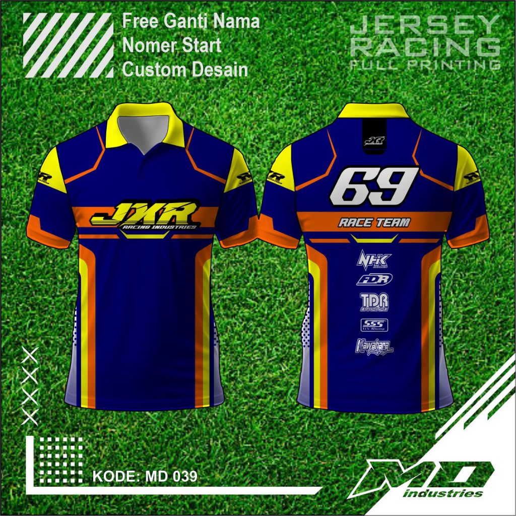 Jersey Balap Desain Keren - Baju Balap Racing Printing - Minimalis