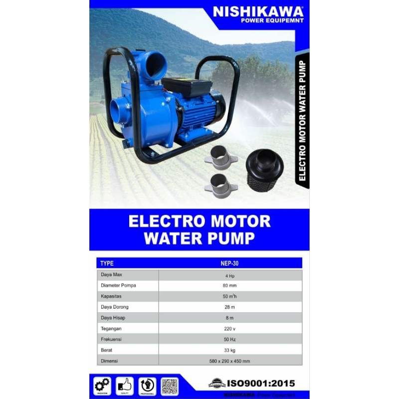 Pompa Air Alkon Listrik 3 Inch Nishikawa Original