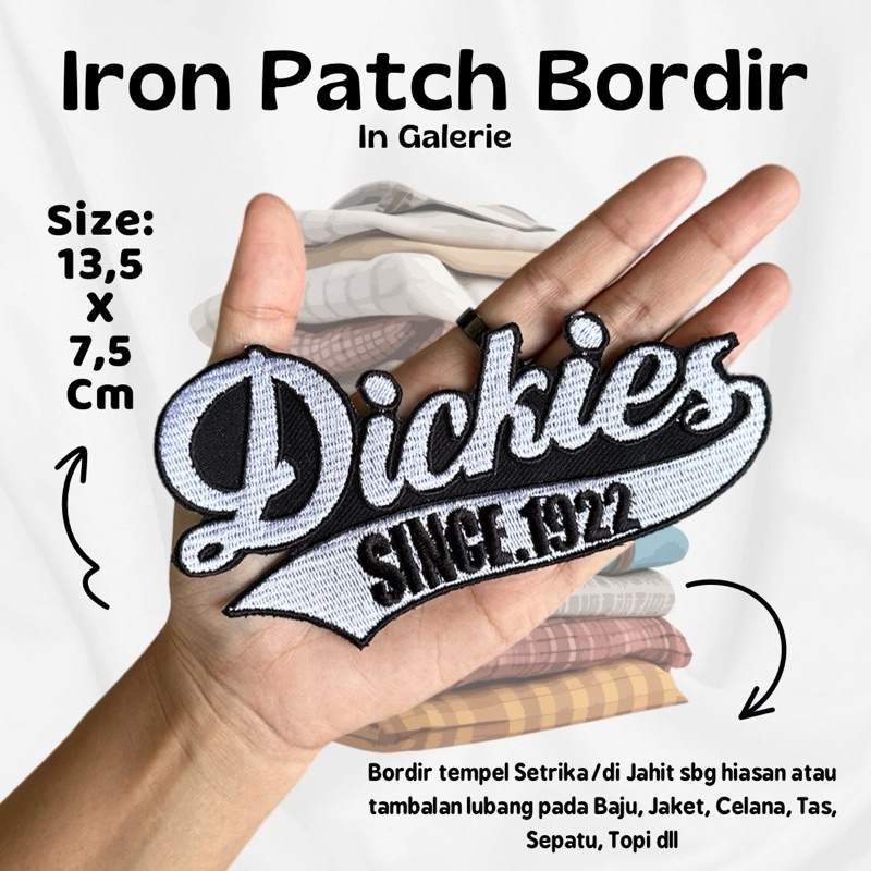 BORDIR TEMPEL JUMBO DICKI3S ( BSA SETRIKA & JAHIT ) Emblem Bordir Cowok Bordir Tempelan Iron Patch B