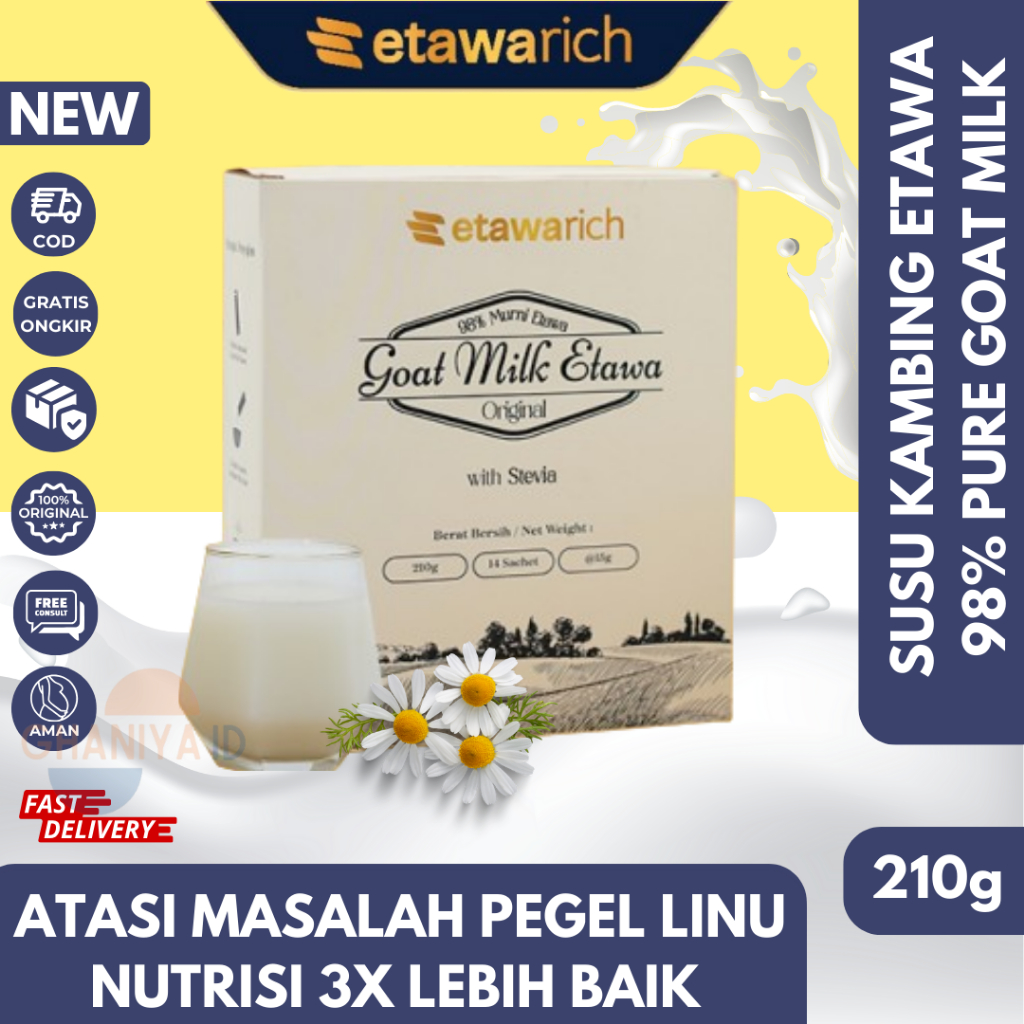 

Etawarich Susu Kambing Etawa Asli Untuk Atasi Badan Pegal Linu 210gr BPOM dan Halal