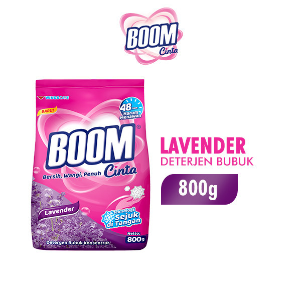 Boom Cinta Deterjen Bubuk Lavender 800Gr Wings Care Daia Detergen