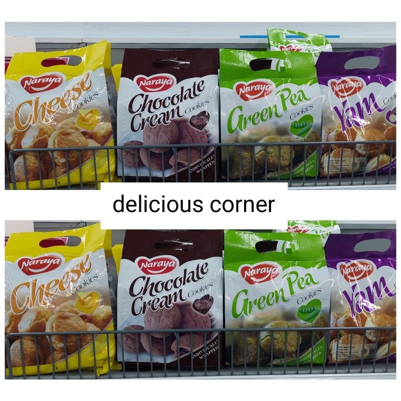 

Naraya Cookies 280g Isi 28 Coklat Yam Green Pea Keju
