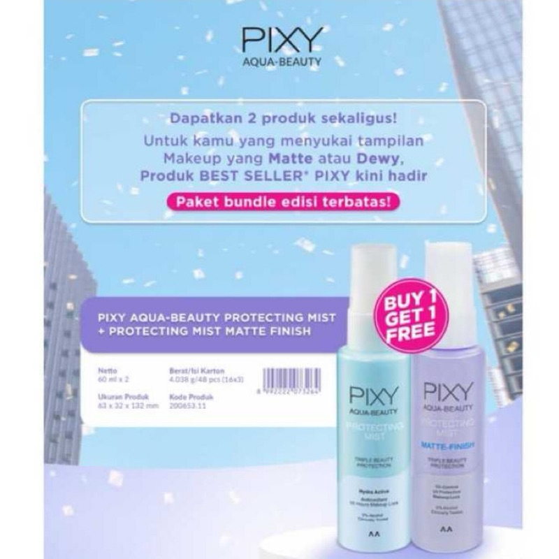 TERMURAH PIXY Protecting Mist BUY 1 GET 1 / Ecer - Setting Spray Makeup Look 60ml