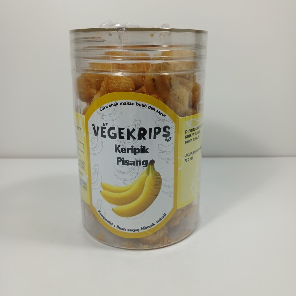

Keripik Pisang Manis 750 mL Vegekrips