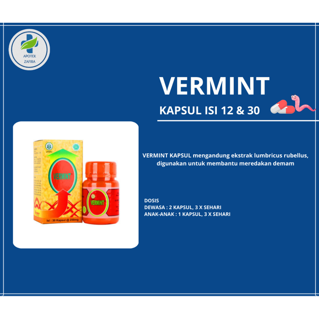 VERMINT KAPSUL CACING 12 CAPS/30 CAPS