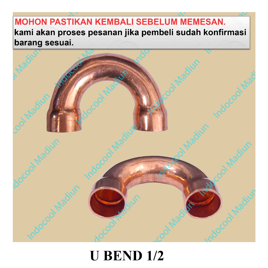 U1/2 U BEND AC TEMBAGA/ U BEND UKURAN 1/2