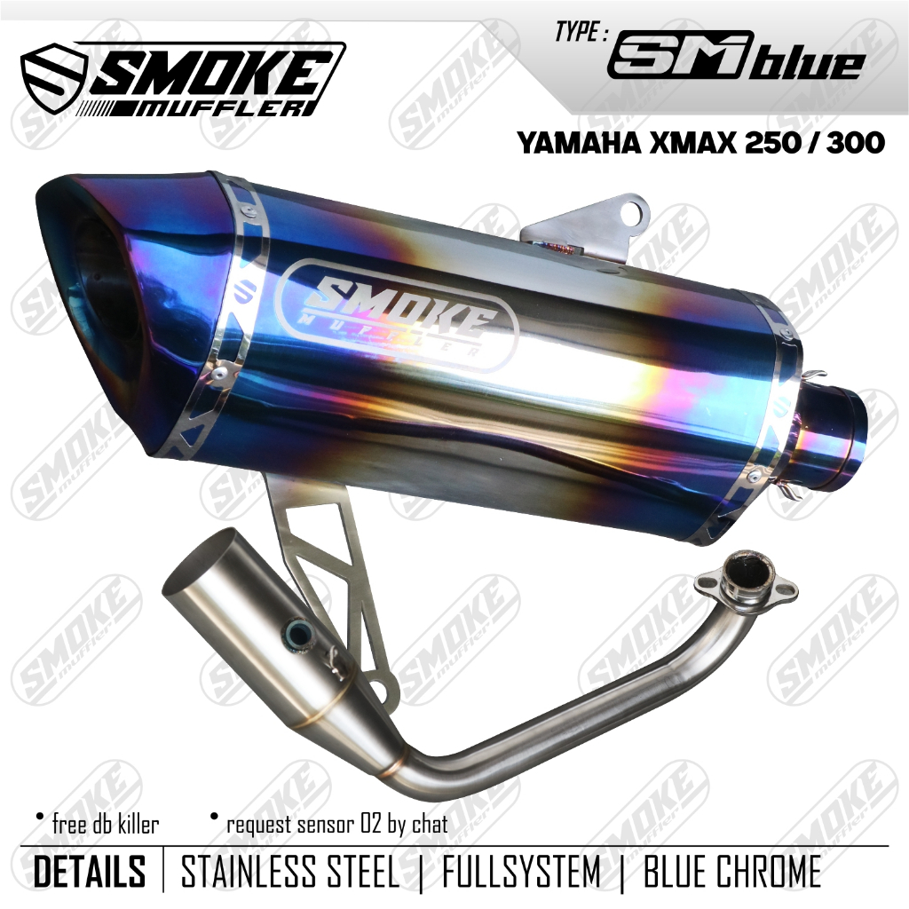 Knalpot Racing Smoke Muffler - Knalpot Yamaha XMAX - Knalpot Yamaha XMAX - Knalpot XMAX 250cc - Knal