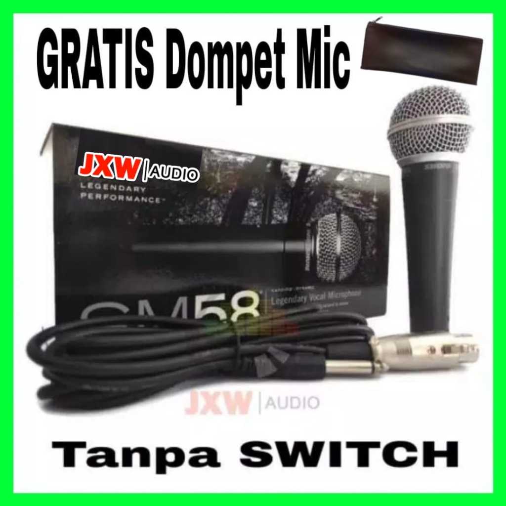 TERBAIK MIC KABEL SM 58 TANPA SWITCH /  MICROPHONE KABEL SM-58 LC