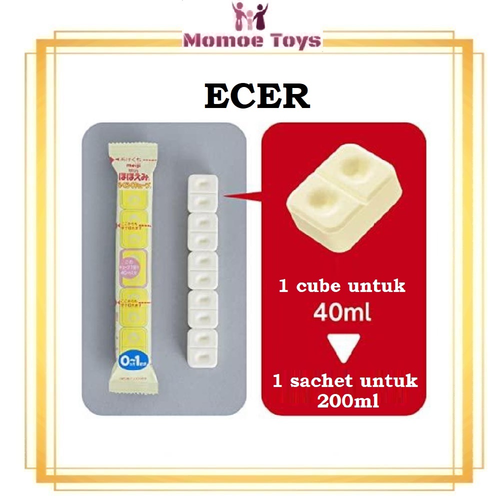 Meiji Hohoemi Milk Formula Cube ECER 0-1Y Original Jepang