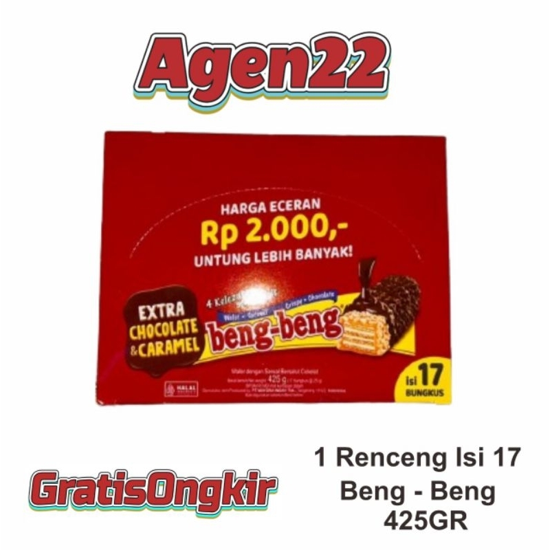 

Beng Beng Wafer Chocolate 25gram (17 Pcs)