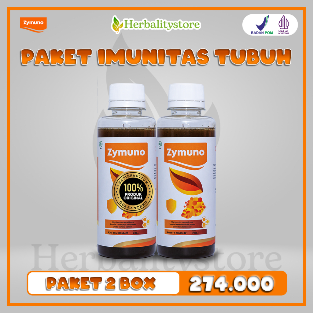 

PAKET 2 BOX ZYMUNO - Vitamin Herbal Untuk Keluarga Menigngkatkan Daya Tahan Tubuh Mengobati Berbagai Macam Penyakit Cegah Tumor Kanker Kempeskan Benjolan