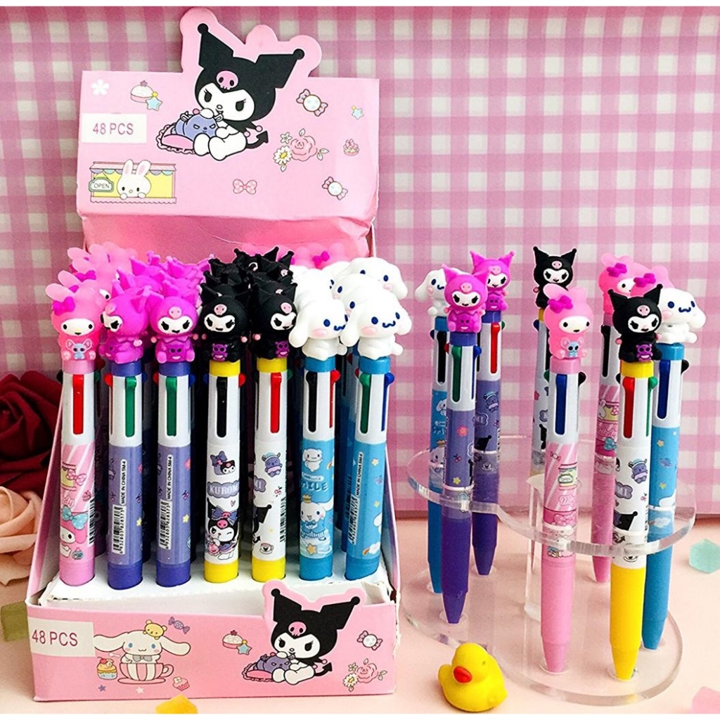 

(4 WARNA) PULPEN SANRIO WARNA WARNI SM-4 / BALL PEN / PENA KUROMI