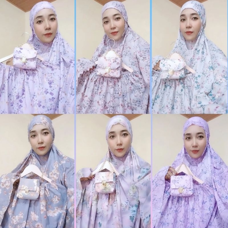 Mukenah traveling parasut Korea 2 in 1 dewasa