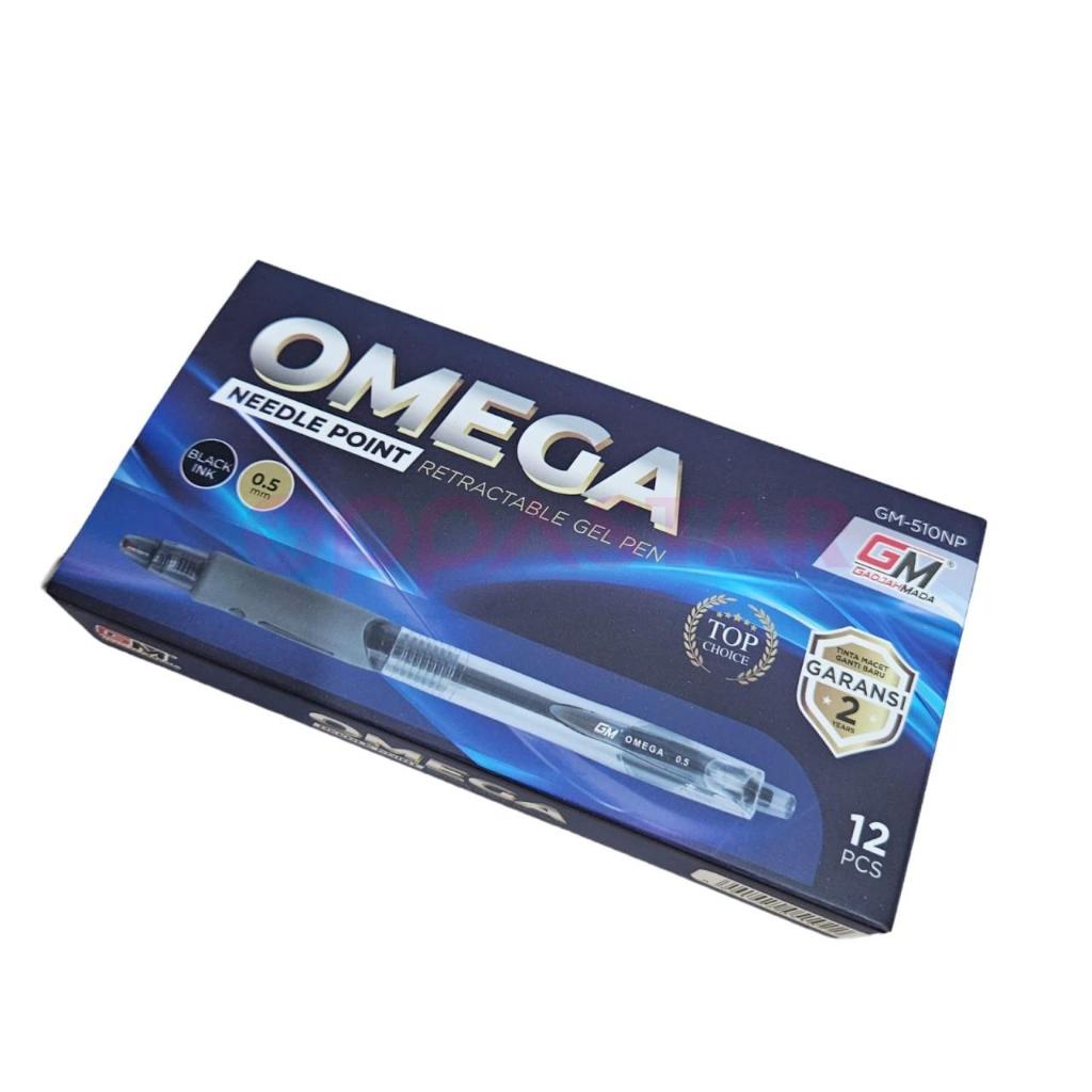 

GelPen Pulpen Gel Cetek GM 510NP OMEGA 0.5 Tinta Hitam Murah 12pcs / Lusin