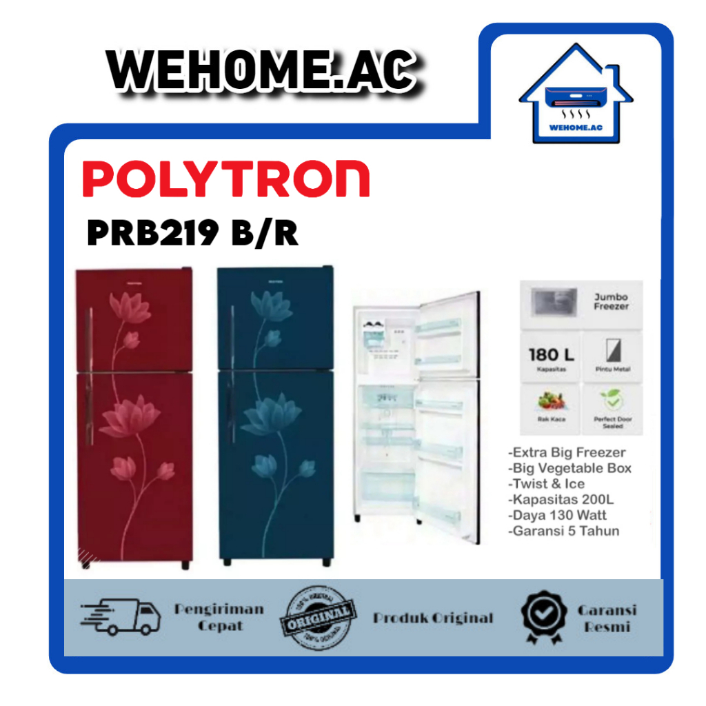 Kulkas Polytron 2 Pintu PRB219 B/R Kulkas 2 Pintu Polytron Kulkas Dua Pintu
