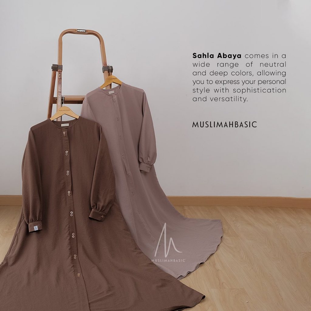 MUSLIMAH BASIC - Sahla Abaya - Oceana Crinkle