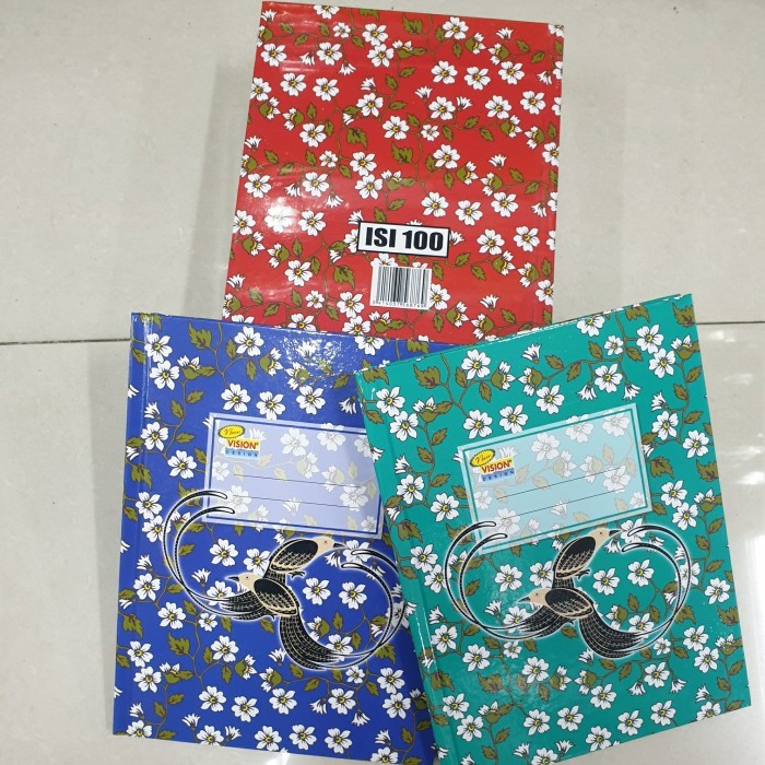 

VISION Buku Hard Cover Kwarto Isi 50 & 100 Lembar / Buku Tulis Bergaris