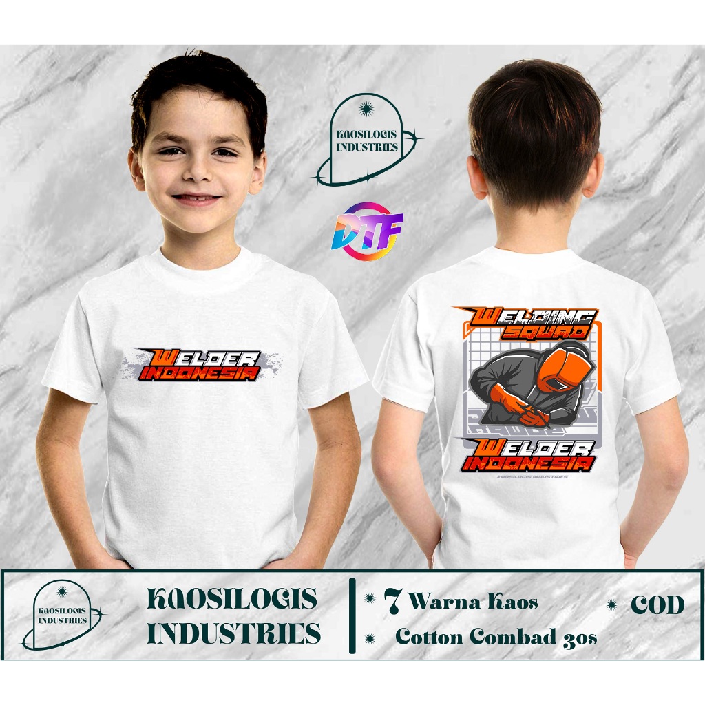 Kaos Anak Welder Squad Welding Indonesia Persatuan Tukang Las - Kaosilogis
