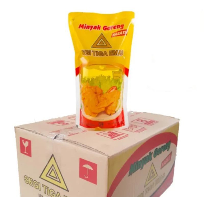 

minyak goreng segitiga emas UKURAN 1 LITER
