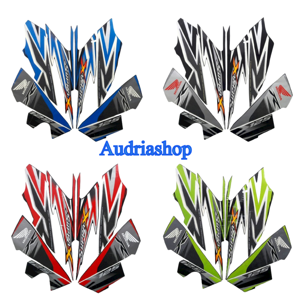 Striping Sticker Lis Body Motor Honda Supra X 125 R Tahun 2012 Standar
