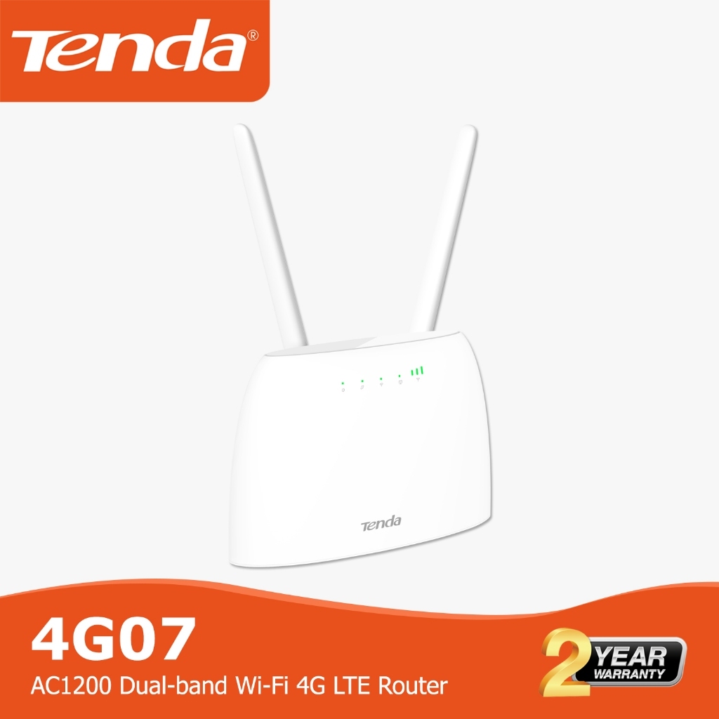 Tenda 4G07 Dual-band AC1200 WiFi 4G LTE Router- Gatotkaca Electronics