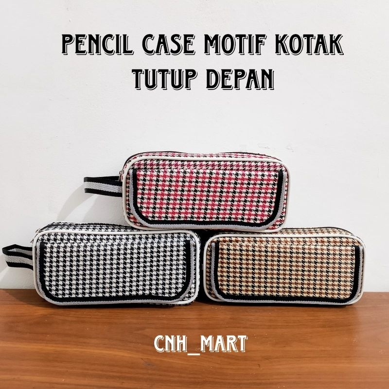

Kotak Pensil Besar Salur - Kotak Pensil Motif kotak - Kotak Pensil Tutup Depan Salur