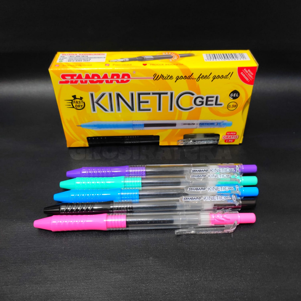 

Standard Pen - Kinetic Gel 0.38 Pulpen Cetekan 12+1 pcs ( Pulpen, Ballpoint, Pena, Alat Tulis)