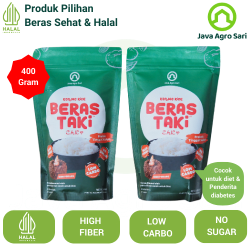

Beras Taki - Beras Shirataki / Beras Porang Instan / Konjac Rice [400 gr]
