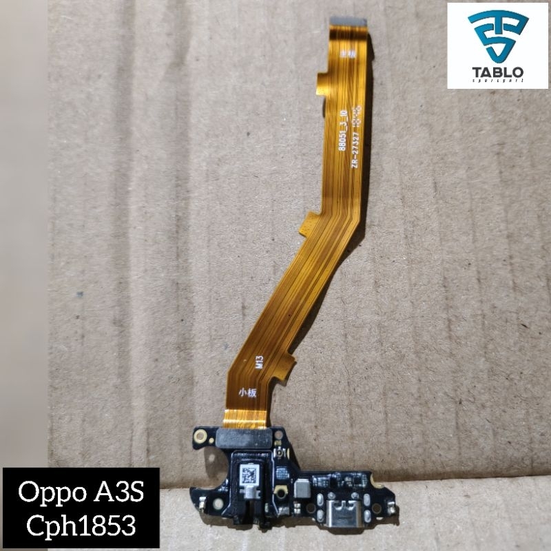 Papan konektor cas flexibel antena Oppo a3s CPH1853 original copotan hp