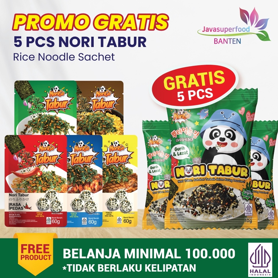 

New event HALAL Nori Tabur Rumput Laut Panggang 6g