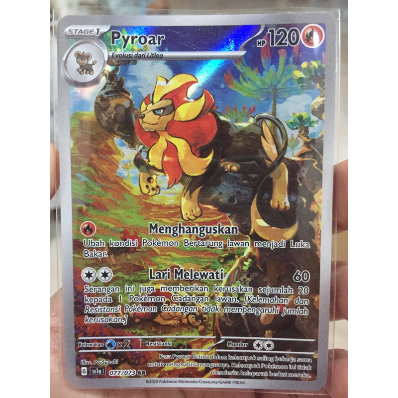 KARTU POKEMON PYROAR AR INDONESIA HOLO