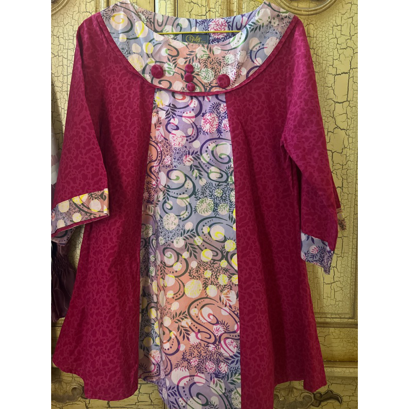 blouse batik,tunik batik,batik wanita preloved,batik preloved