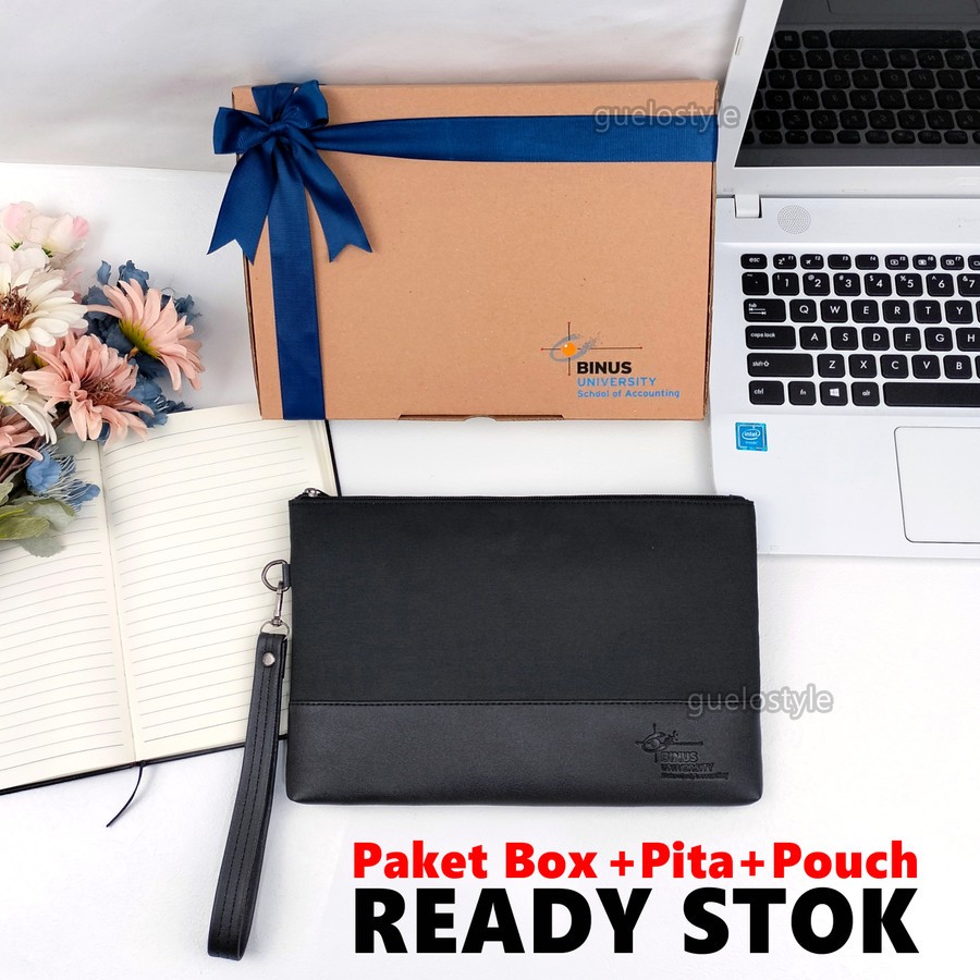 paket souvenir kantor - pouch seminar kit kulit - souvenir farewell kantor GS24