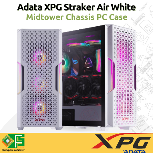 Adata XPG Straker Air White | Casing PC ATX | CPU PC Case Gaming