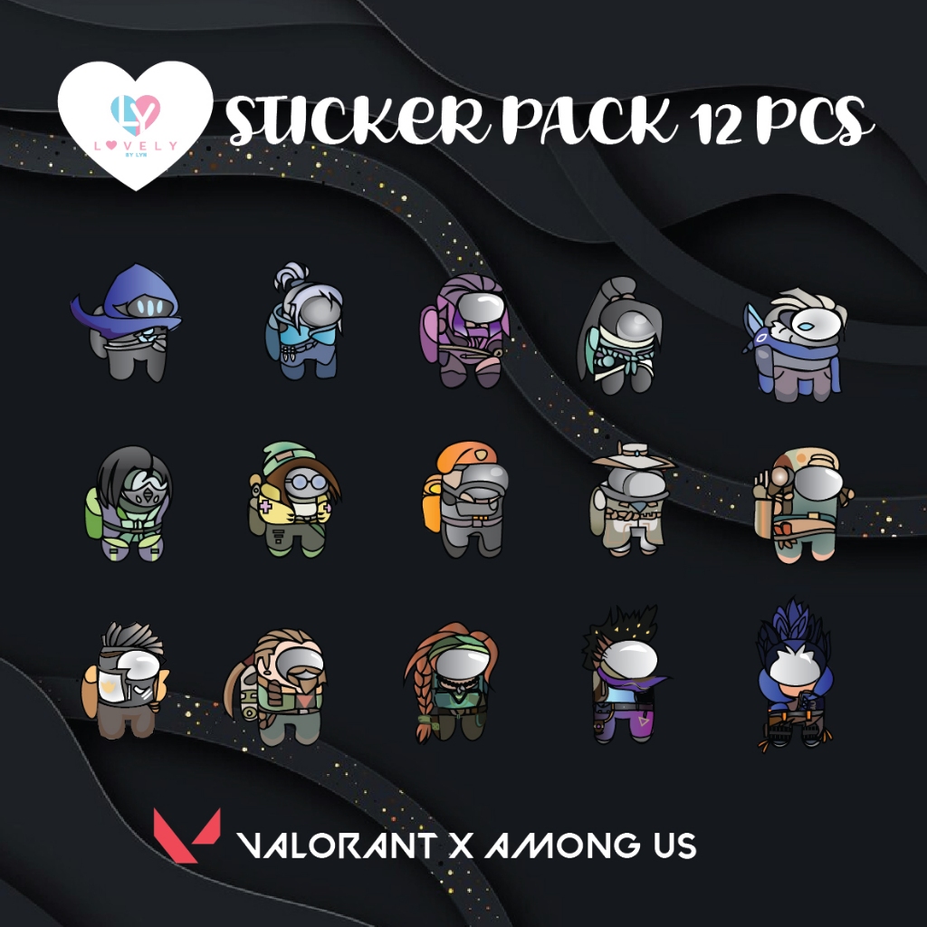 

Sticker Pack Valo Us Mini 15pcs | GO STICKER