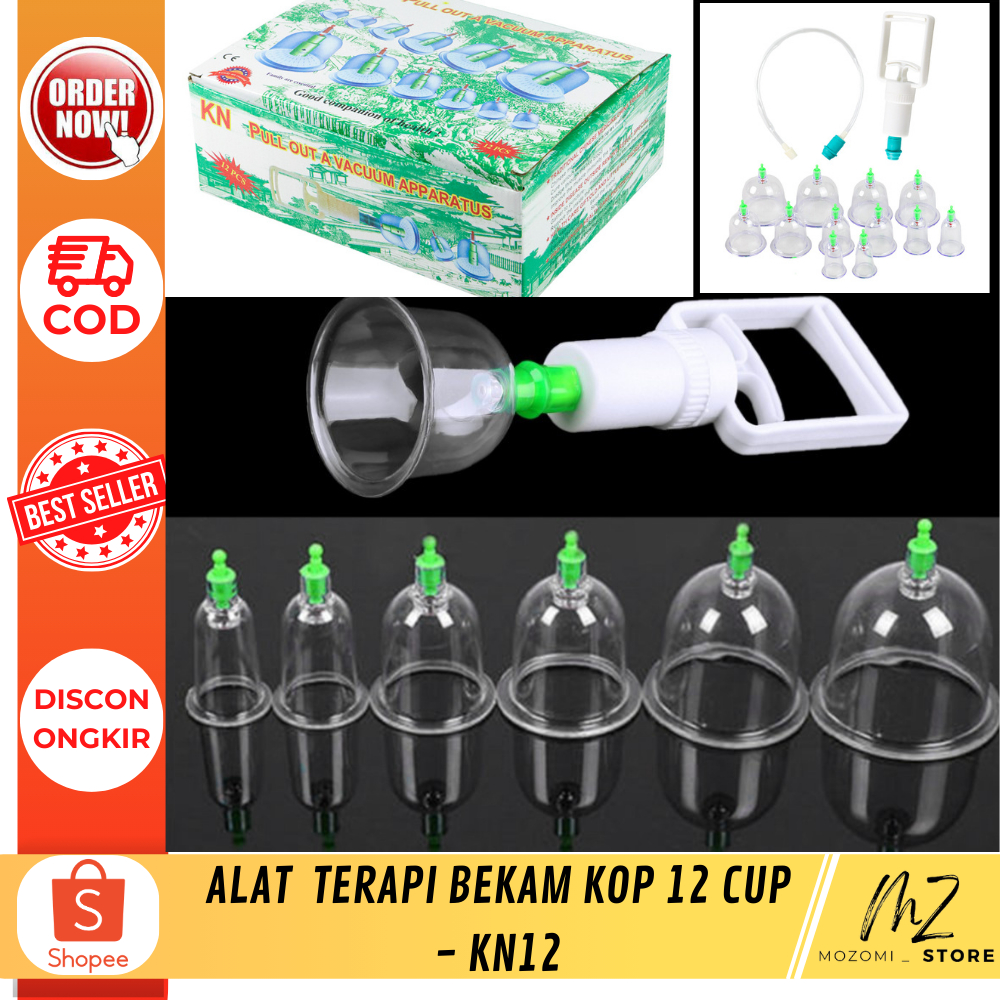 Alat Terapi Bekam Kop 12 Cup / set alat bekam / alat kop angin isi 12