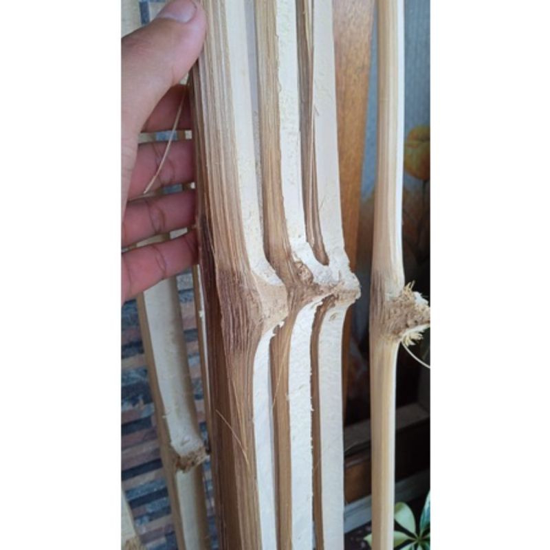 PAKET 10 PICS BAMBU PETUNG BAHAN RANGKA LAYANGAN .BAHAN KERAJINAN BAMBU  .BILAHAN BAMBU PETUNG RANGK
