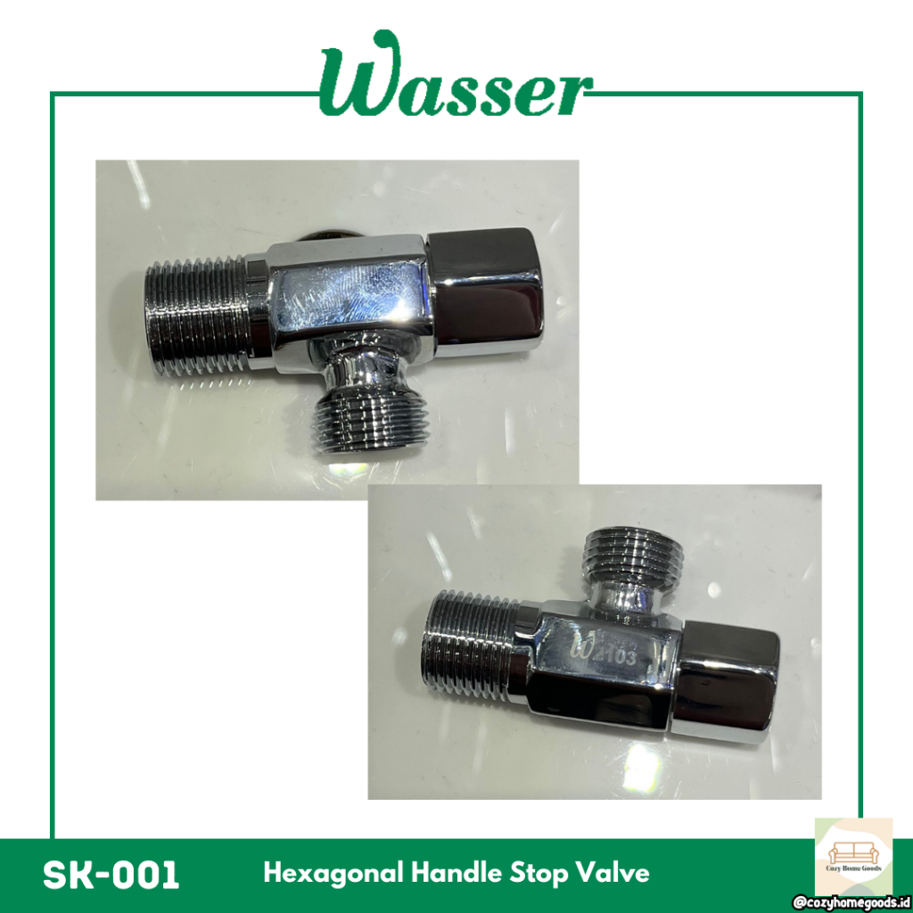 Stop Kran 1 & 2 Cabang - Wasser SK 001/002/004 -  Shower Valve - Stop Keran Air / Shower