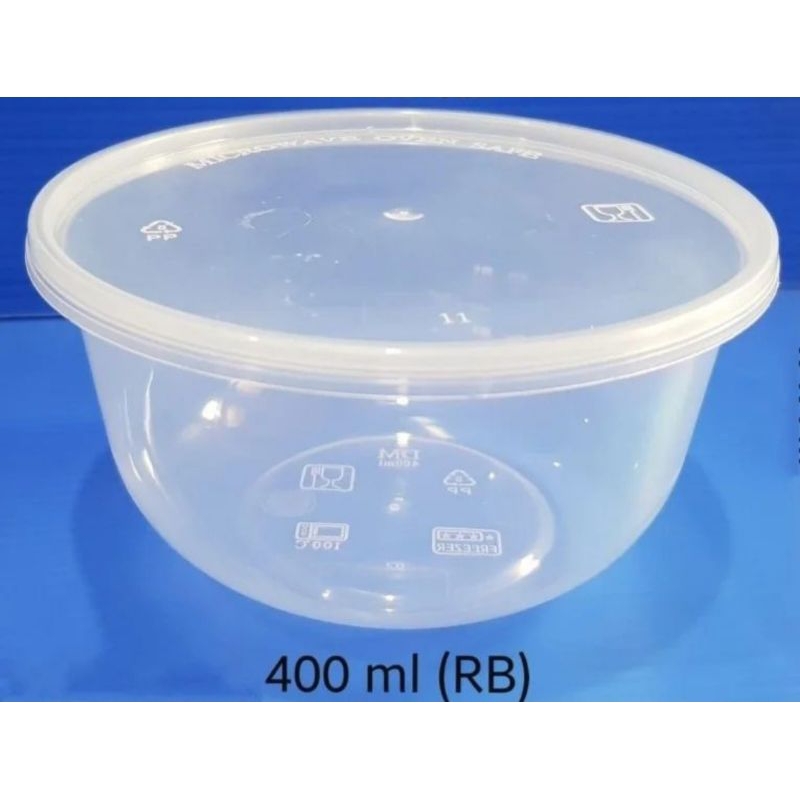 (ISI 25PCS - CUP400) Cup Plastik 400ml/ Cup Puding/ Food Container Bening/ Mangkok Plastik