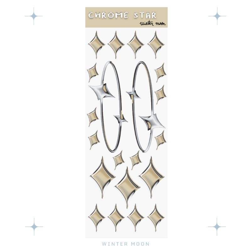

Chrome Star Sticker V1