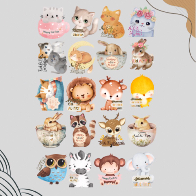 

[ready stock] PAKET SERI ANIMAL (20-30 PCS) / AMPLOP LEBARAN KARAKTER