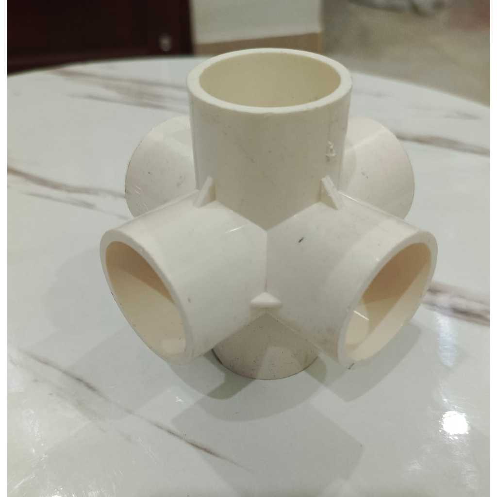 Sambungan Pipa Paralon 6 Arah Ukuran 1 Inch (1")