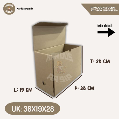

Kardus Arsip / Dus packing (UK 38x19x28 cm) Box File / Kotak dokumen