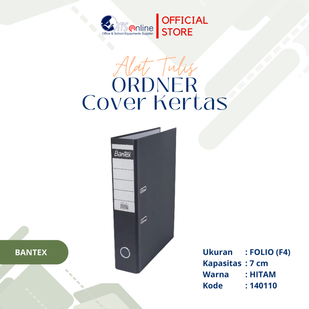 

BANTEX Ordner Cover Kertas Hitam