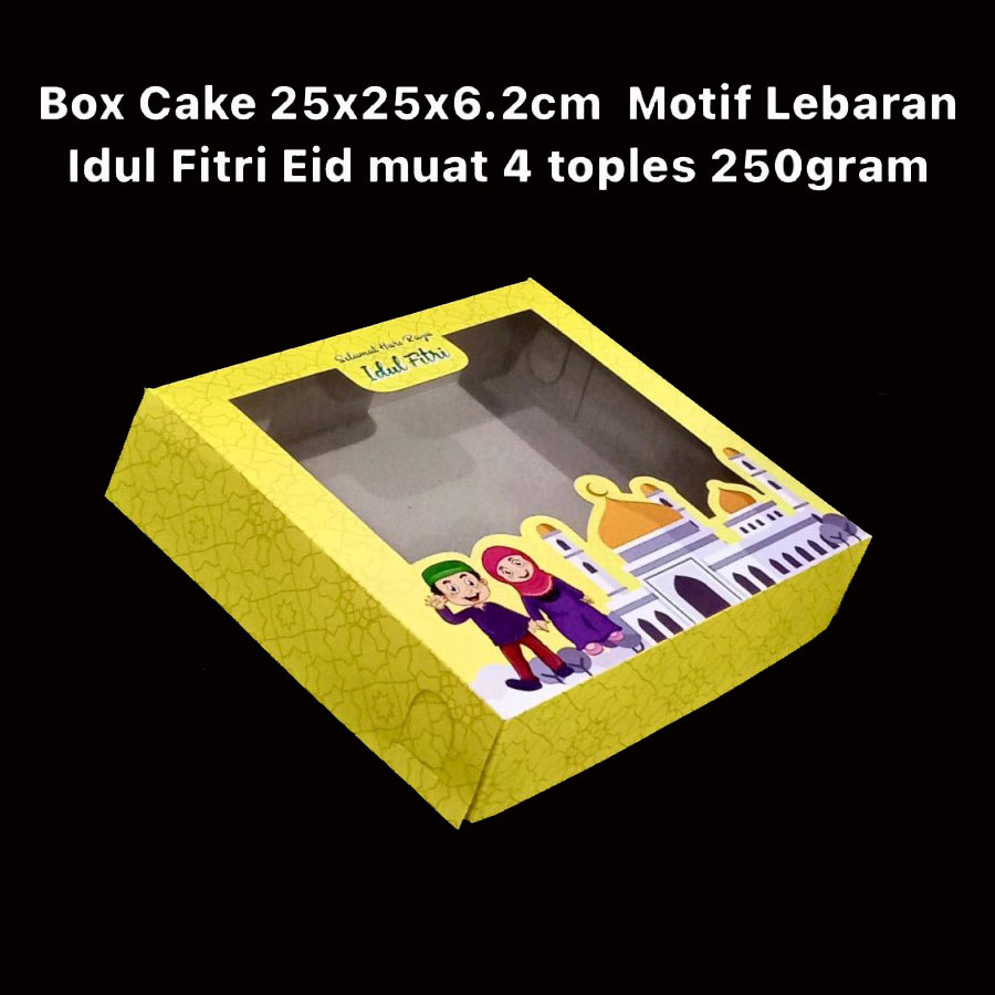 

(10 pcs) box chiffon cake dus toples kue kering 250gr isi 4 kardus lebaran idul fitri eid mubarak ukuran 25x25x6.2cm