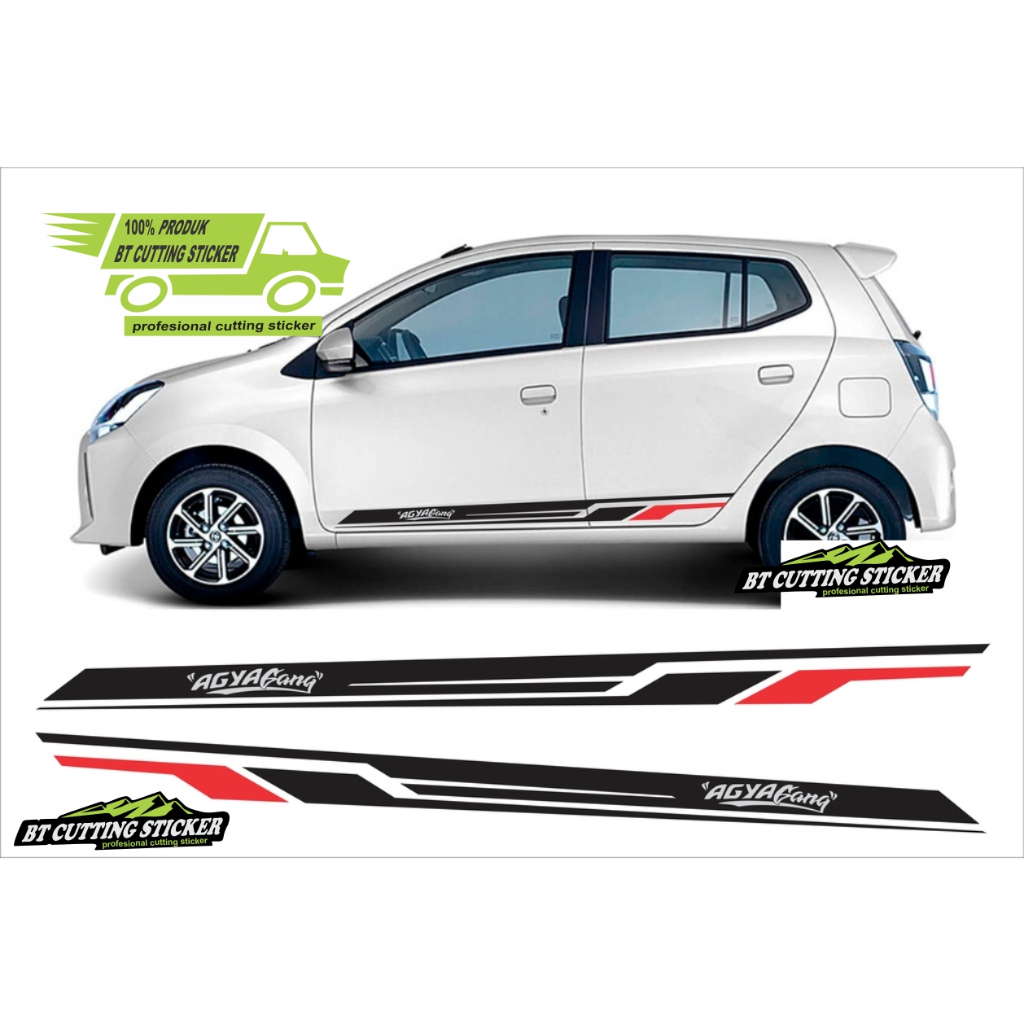 sticker mobil toyota agya / sticker list mobil agya / striping mobil agya / sticker ayla