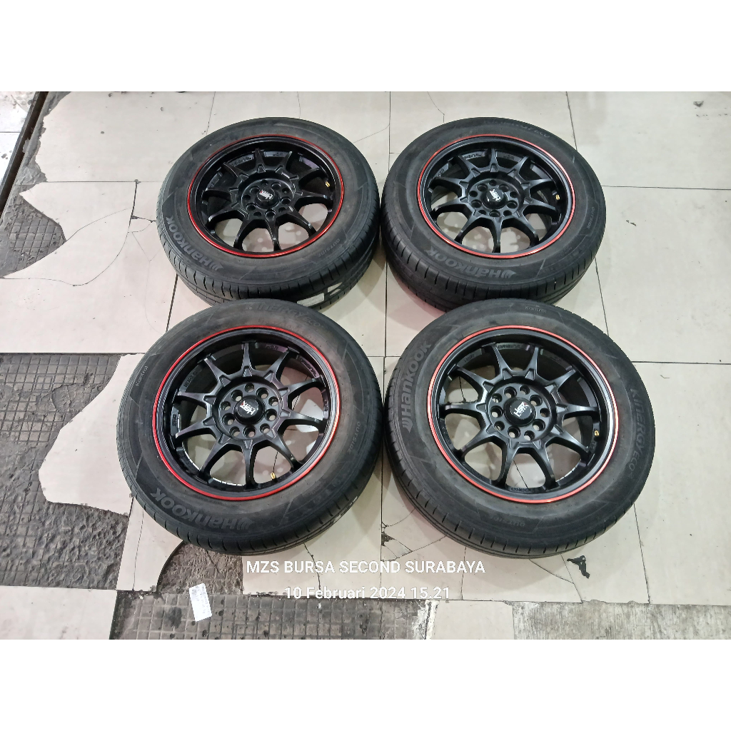 VELG SEKEN BEKAS ERTIGA RING 15X6,5 PCD 5X100/114 ET 42 BAN 185 65 15 HANKOOK