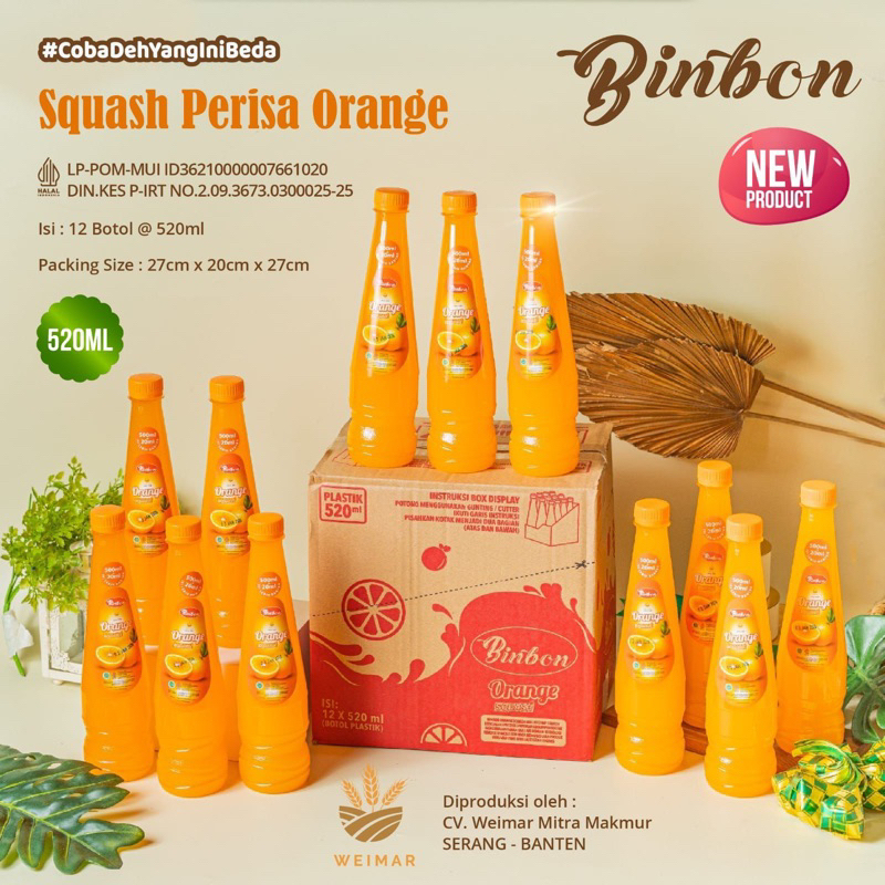 

Sirup Binbon Oranges Squash 520 ml premium